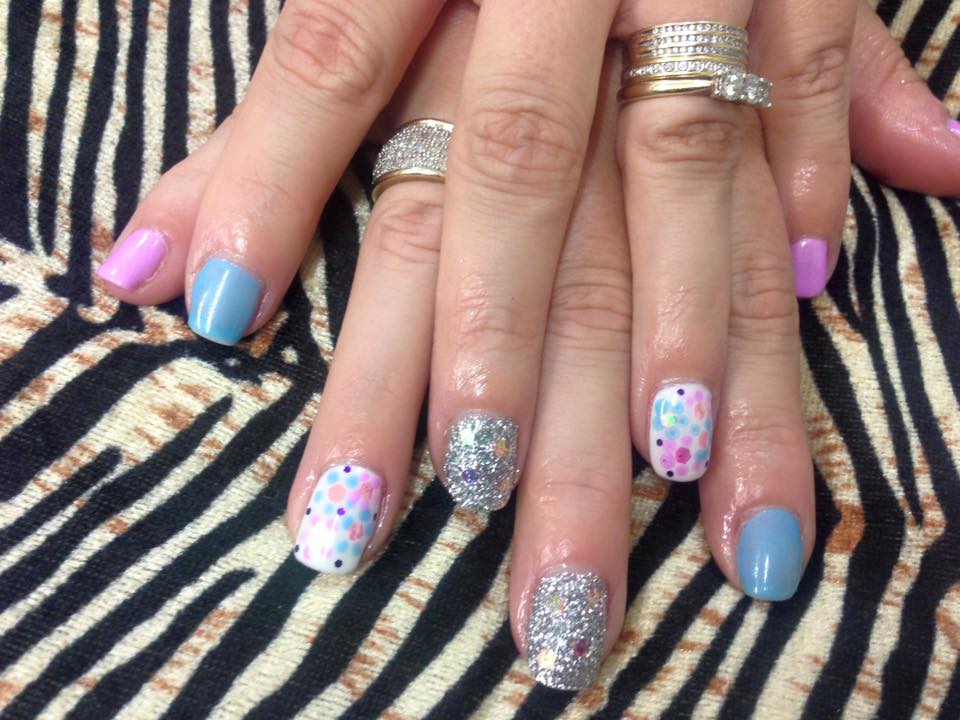 Pastel and glitter nail set by Taking Shape